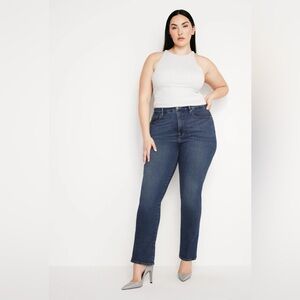 GOOD AMERICAN JEANS-HIGH RISE /VINTAGE INSPIRED /STRAIGHT FIT/FLAT TUMMY TECH.